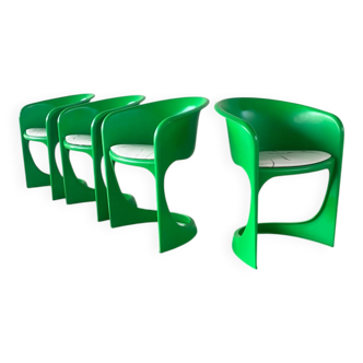 Set of four Steen Ostergaard chairs for Cado, Denmark, 1974.