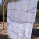 Vintage white linen tablecloth