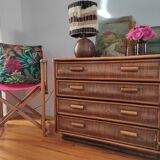 Rattan chest of drawers