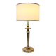 Neo-classical brass lamp, cotton shade