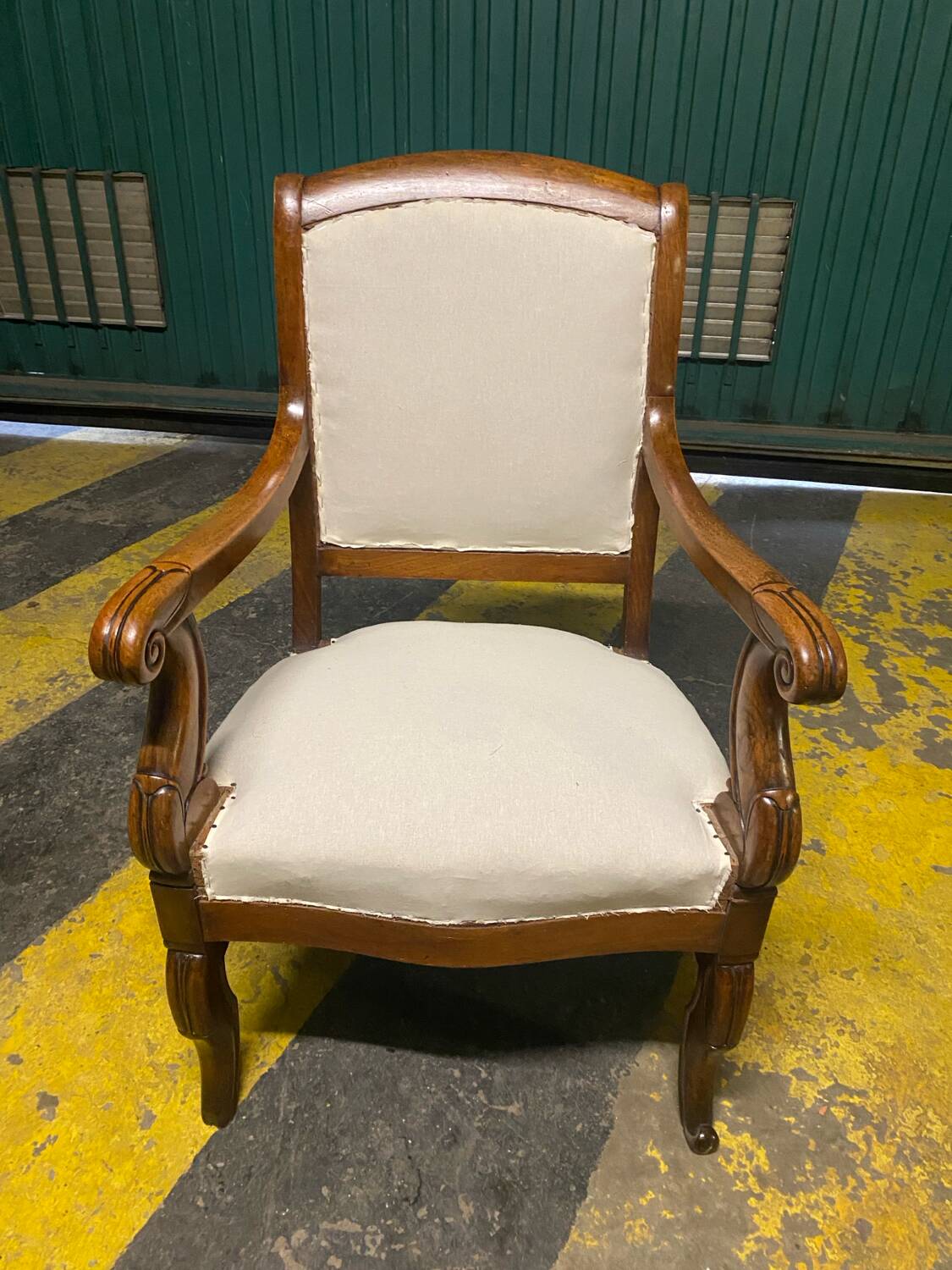 Restoration period armchair with crosses