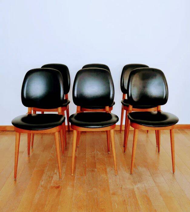 Series of 6 Baumann pegasus chairs