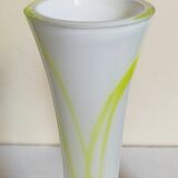 Duo of makora blown glass soliflores (krosno, poland) 1970s