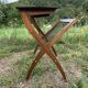 Magazine rack with wooden and gilded brass tablet
