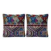 Set of 2 vintage kilim cushion covers 48x51 cm