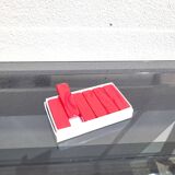 Red pearly knife holder set