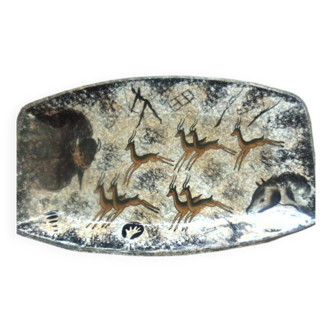 Decorative ceramic dish signed Sonia