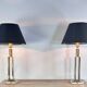 Lampes (la paire) italienne Hollywood regency 1970
