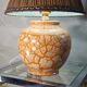 Lampe céramique style craquelé creme et ocre vernissé 37x26