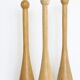 Set of 3 vintage juggling pins, beech wood, vintage