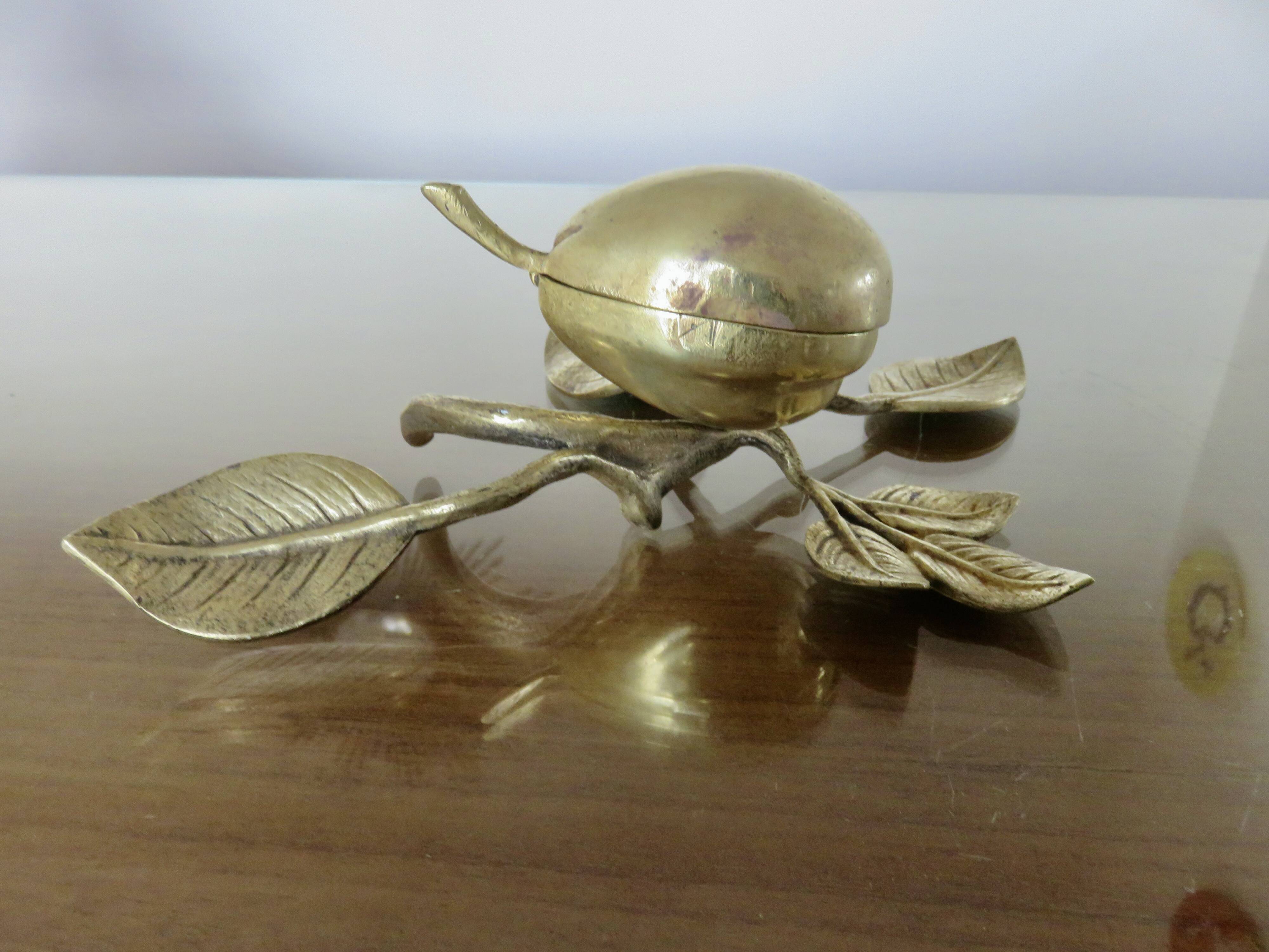 Antique bronze jewellery box, small catchall, Art Nouveau, 1920s