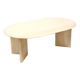 Oval travertine coffee table made in the 1970s