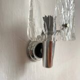 Pair of vintage cast perspex wall lights