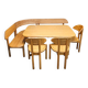 Very rare Ansager mobler set, table , sofa 3x chairs / corner bench