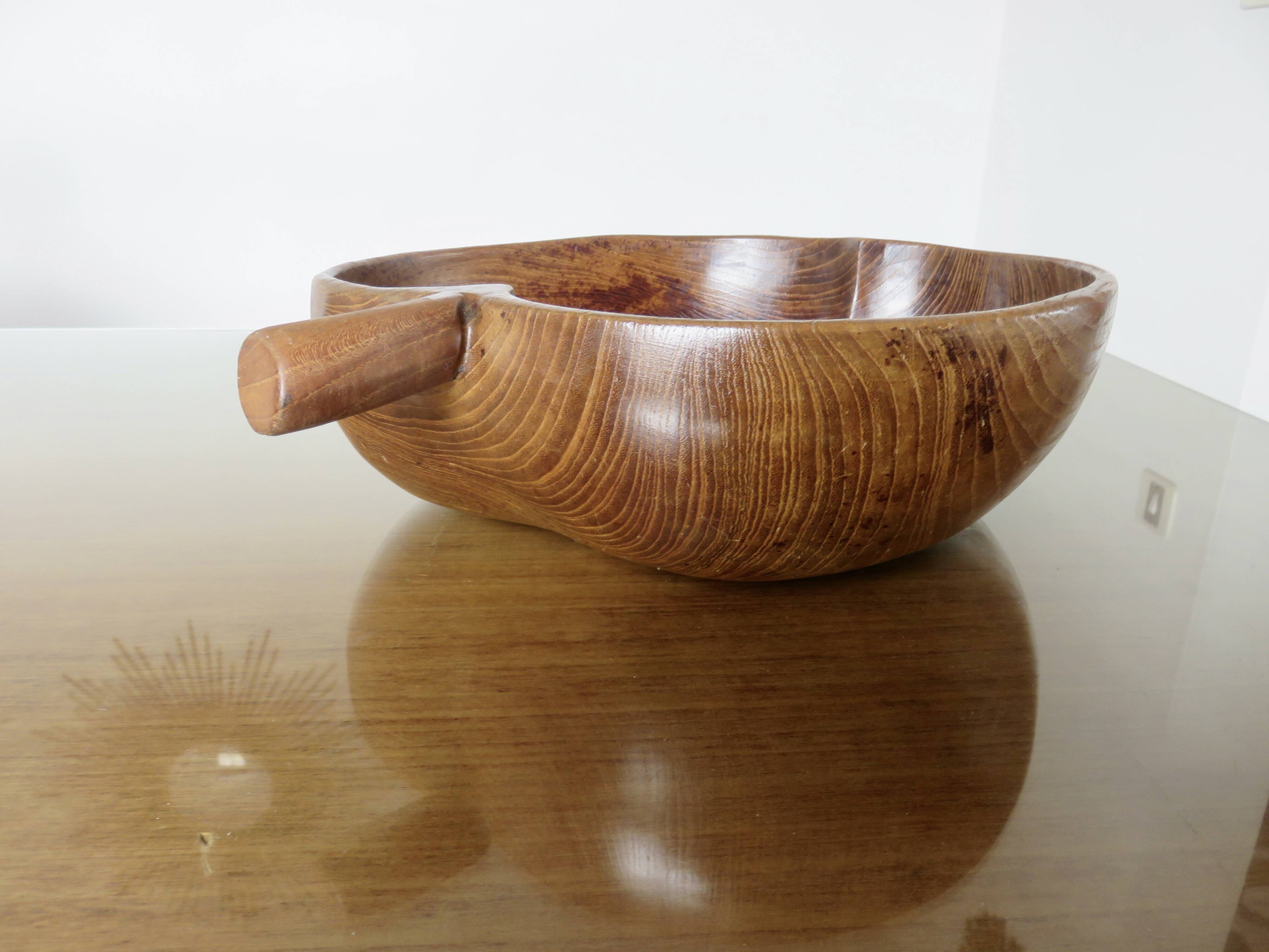 Teak fruit basket "apple" 60s 70s