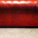 3-seater Chesterfield sofa in red leather