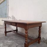 Rustic oak farmhouse table 19th -1m59