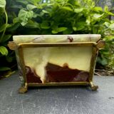 Ashtray, onyx box from the 1960s, vintage Italy.