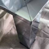 Late 70s chrome steel coffee table