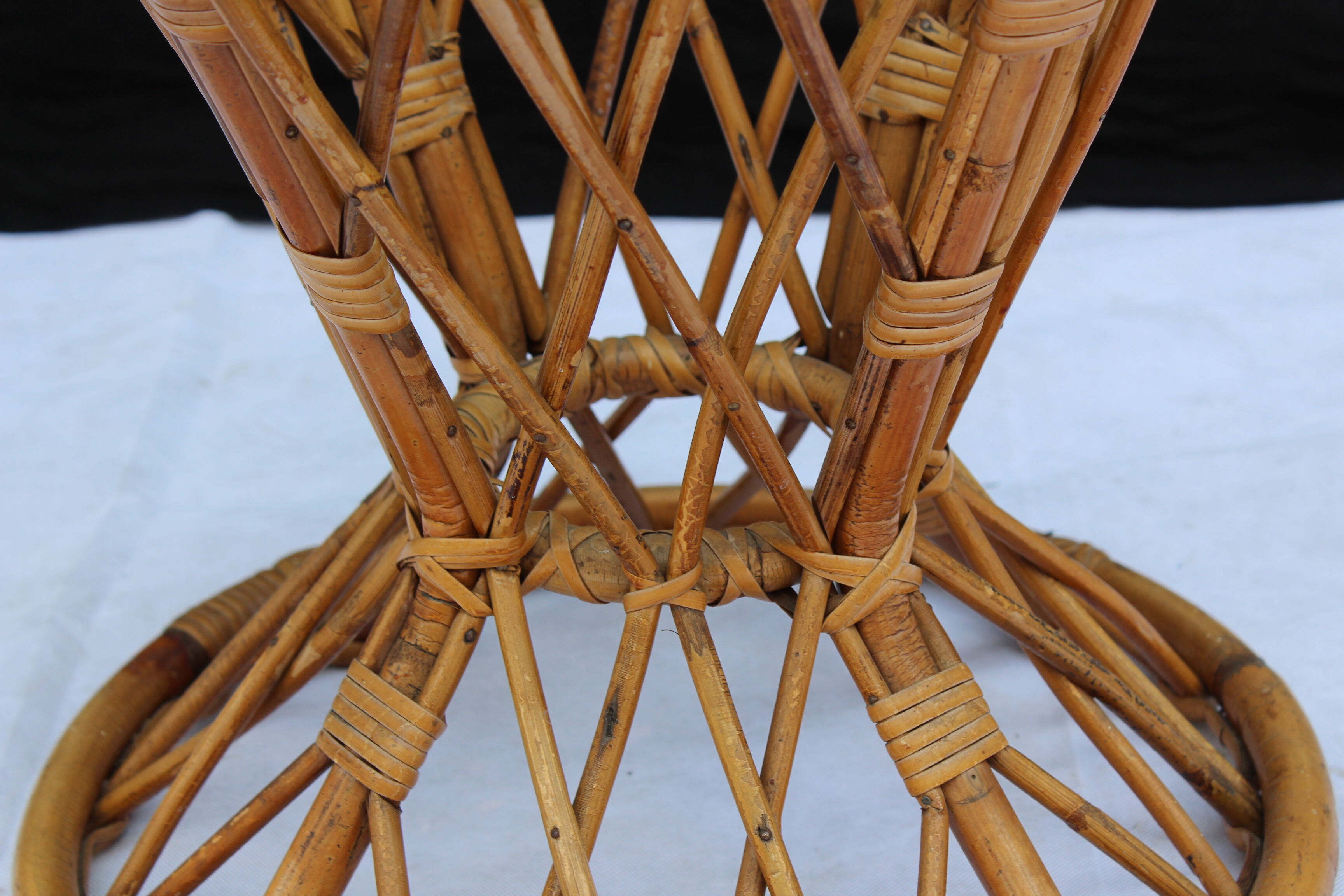 Table of bamboo and glass 1960