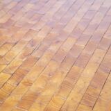 Vintage End Grain Wood Mosaic Tables  1960s
