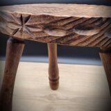 Oval tripod stool worked