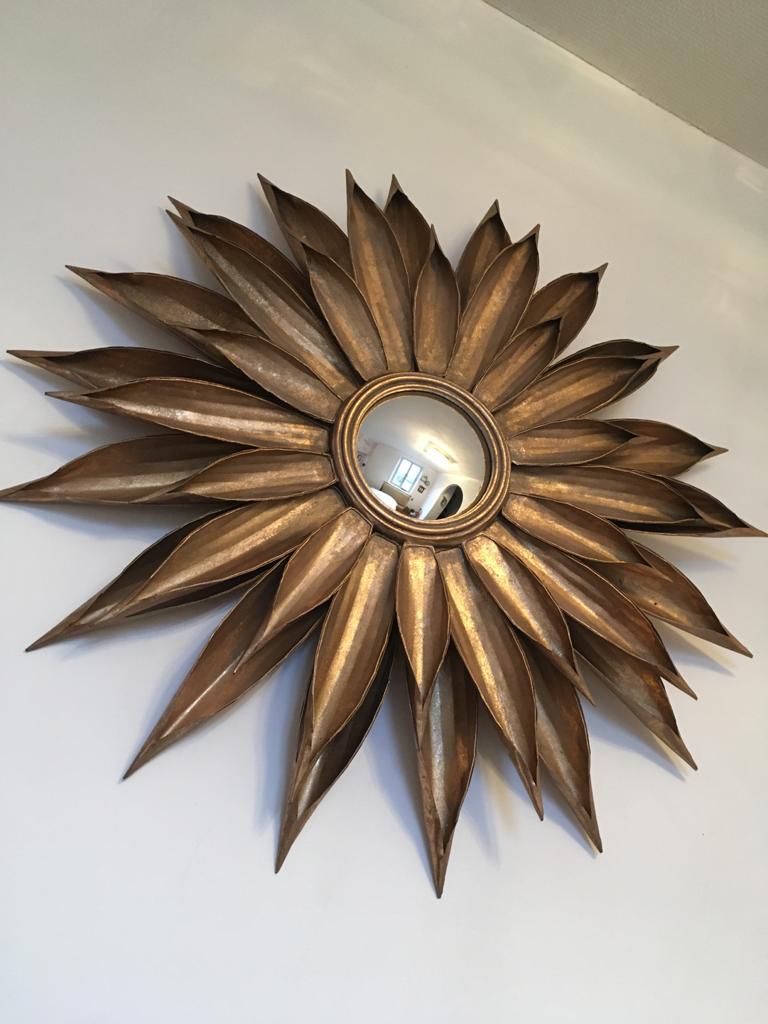86cm metal sunflower mirror