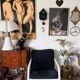 Fauteuil IKEA vintage velours et tube