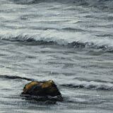 Large Oil on Marine Canvas signed F. Carbu – 20th