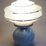 Old blue glass lamp