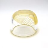 Ashtray in abstract blown glass built - The pontoon (Nicholas Morin) -vintage design 1993
