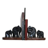 Serre-livres art déco, bois et marbre, Armand