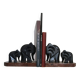 Art Deco bookends, wood and marble, Armand