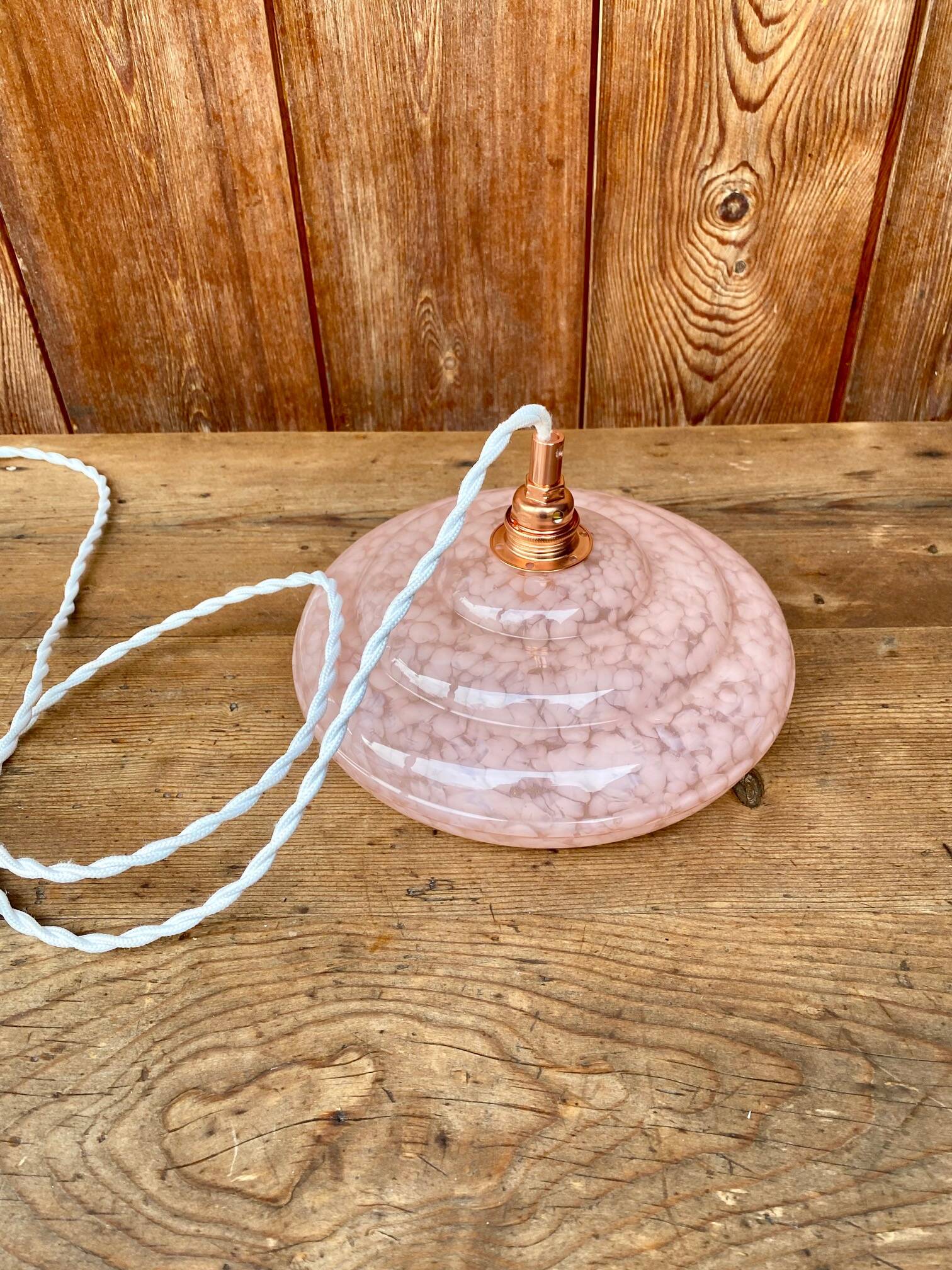 Pink Clichy glass lampshade pendant light