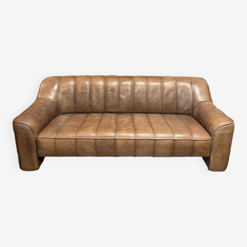 Vintage 3-seat leather sofa