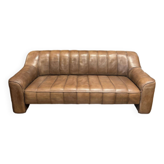 Vintage 3-seat leather sofa