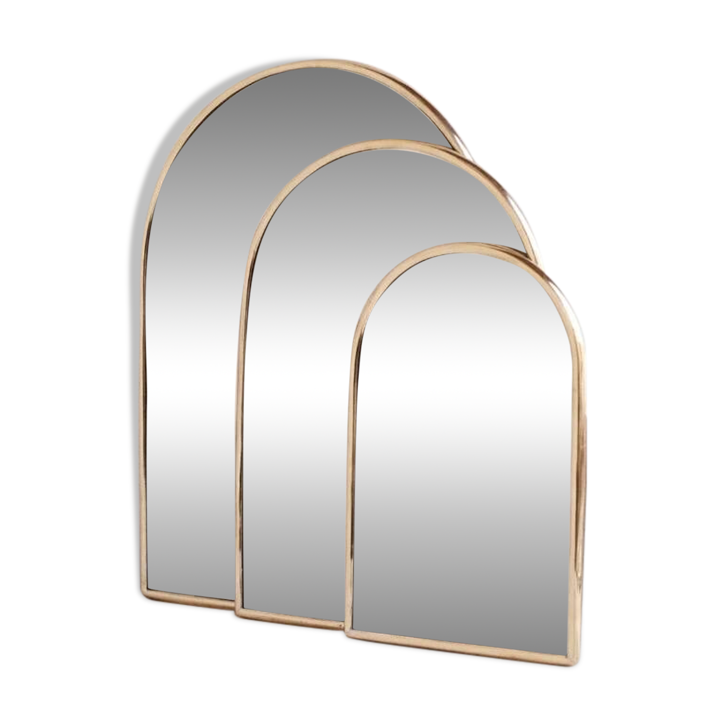 Miroir arche en laiton doré - Miroir marocain fait main, miroir mural arche