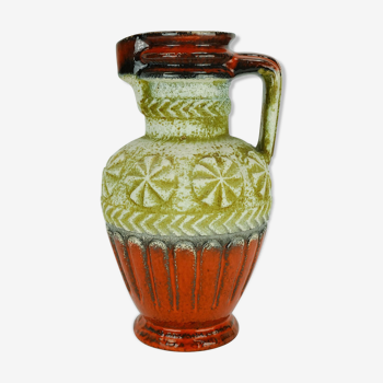 1960's vintage retro vase jug abstract pattern bay keramik wgp model 73 30