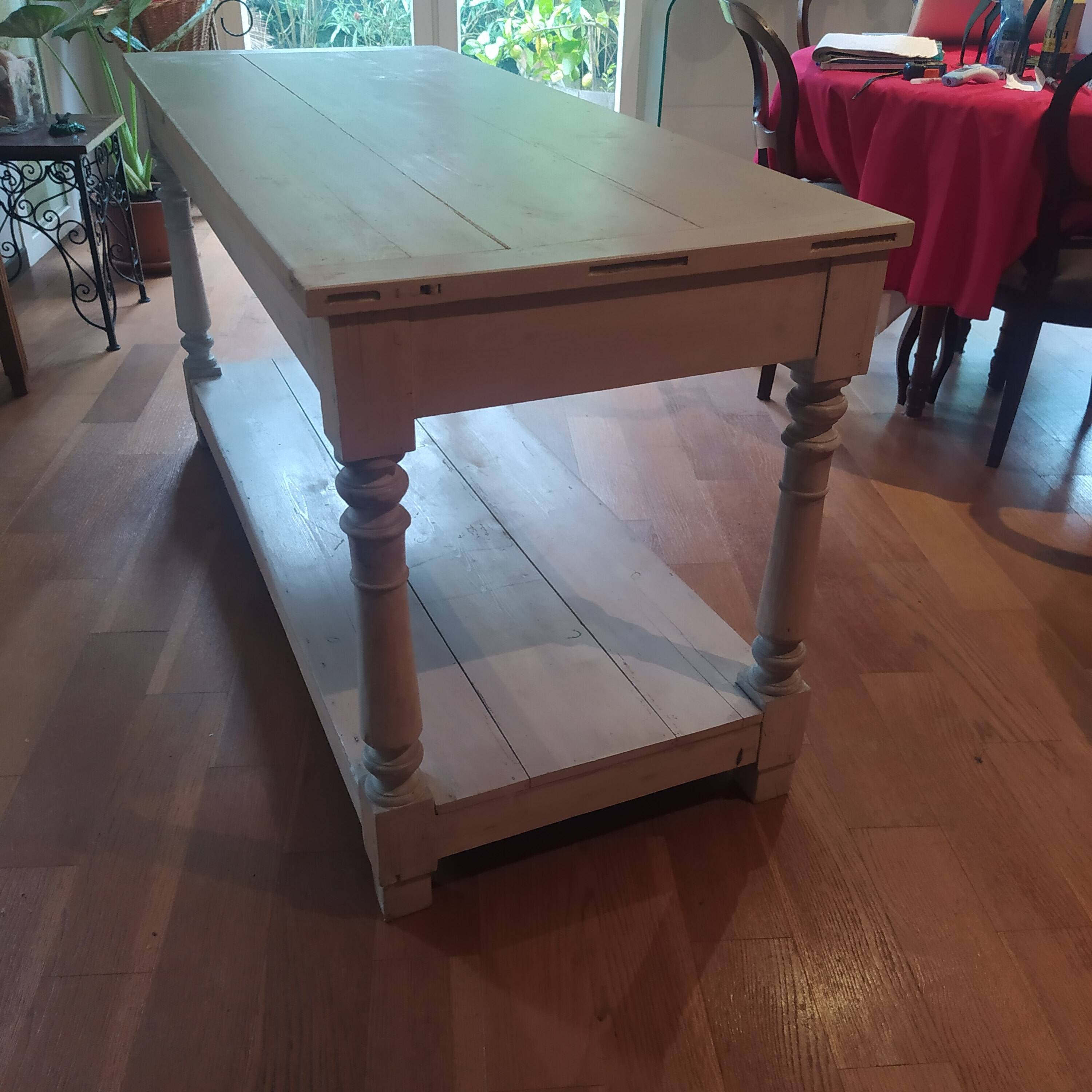 table de drapier 19ème peinte