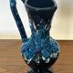 Fat Lava Ceramic Soliflore Vase Vallauris Blue H 31 cm