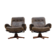 Scandinavian armchairs leather 1970 s