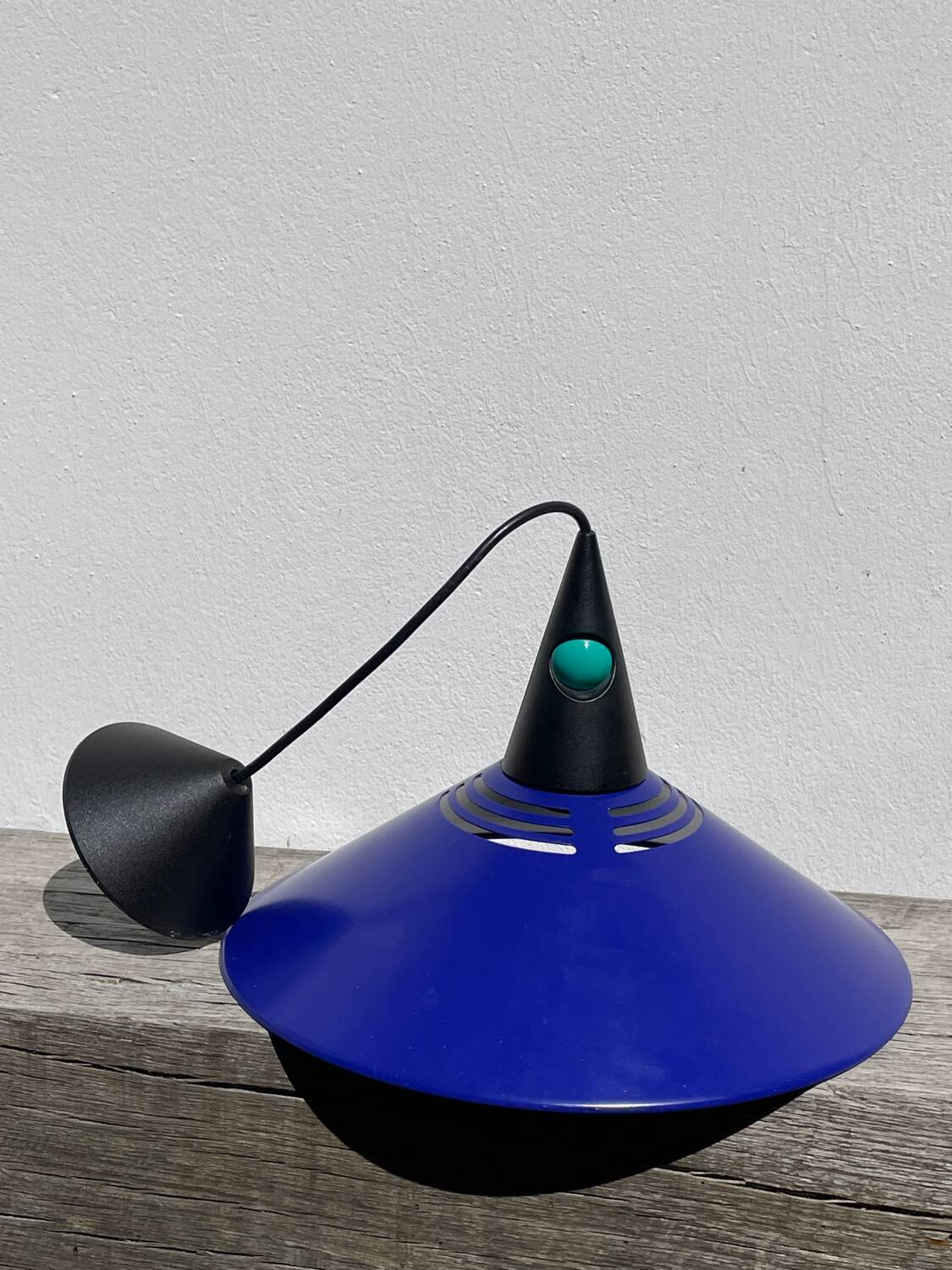 Postmodern blue metal pendant light Glossy