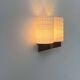 Vintage modernist teak and opaline wall lamp, Netherlands 1960s