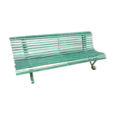 Slatd garden bench, 50s metal foot