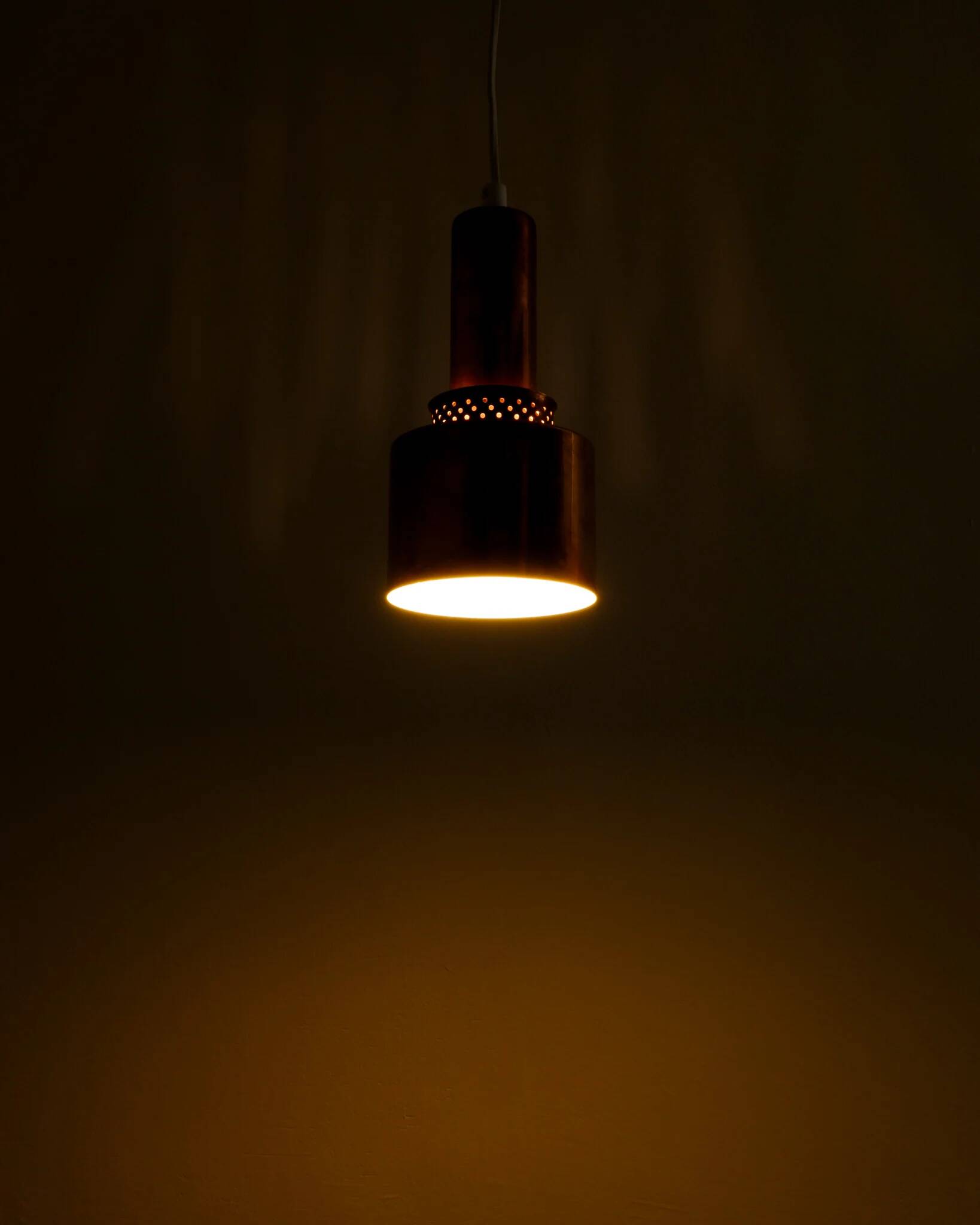 Swedish Mid Century Copper Ceiling Pendant Lamps Hans-Agne Jakobsson, 1950s