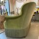 Green velvet toad sofa