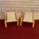 Pair of 1970s/80s armchairs in natural wood