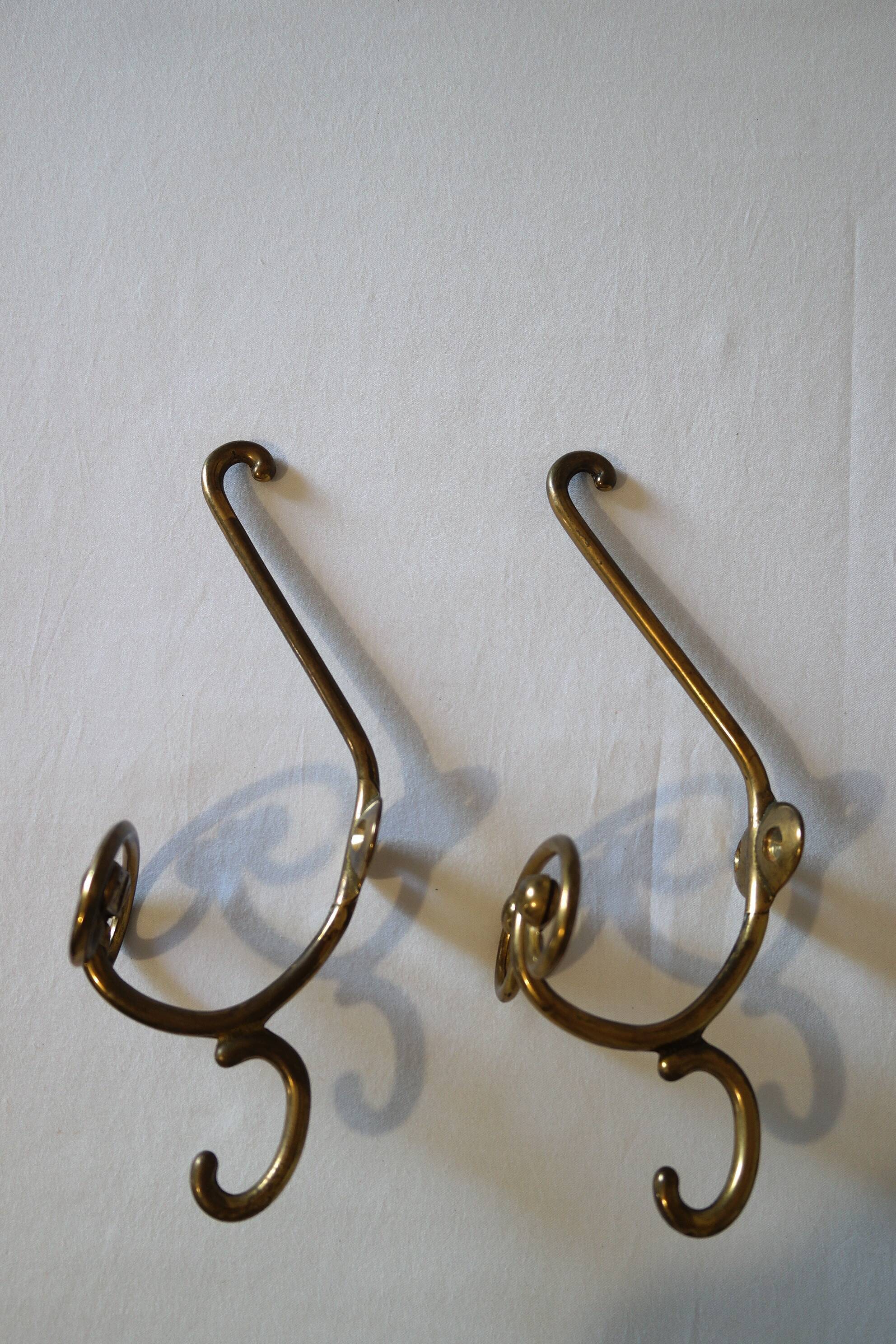 Vintage brass patères