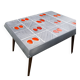 Small 1960s enamelled table, spindle legs, signed jd.
