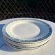 Set of 6 old Robert Salins flat plates, Terre de Fer